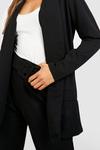 boohoo Tailored Jersey Blazer & Self Fabric Belt Trouser Suit thumbnail 4