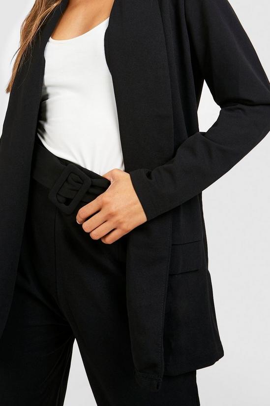 boohoo Tailored Jersey Blazer & Self Fabric Belt Trouser Suit 4