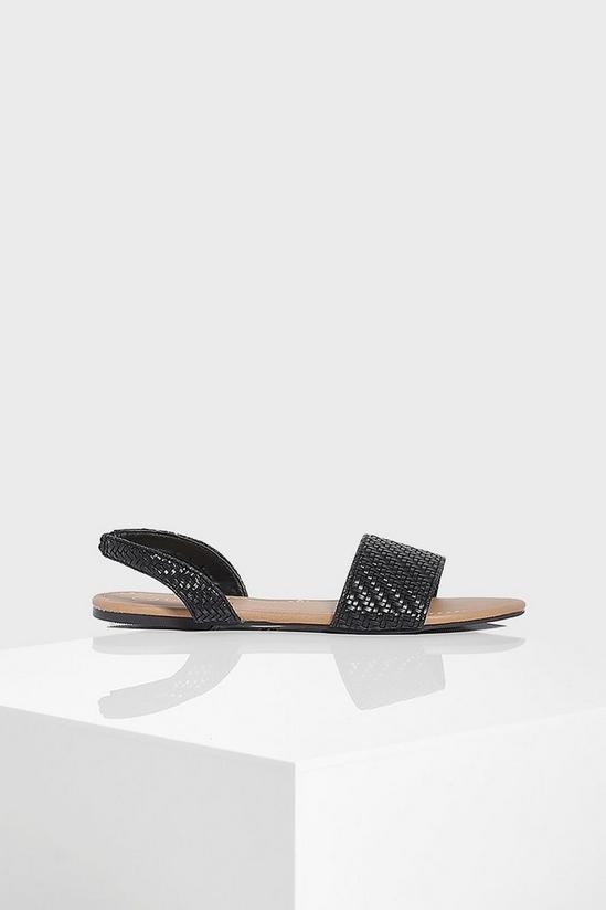 boohoo Wide Fit Woven Sling Back Sandals 2