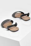 boohoo Wide Fit Woven Sling Back Sandals thumbnail 4