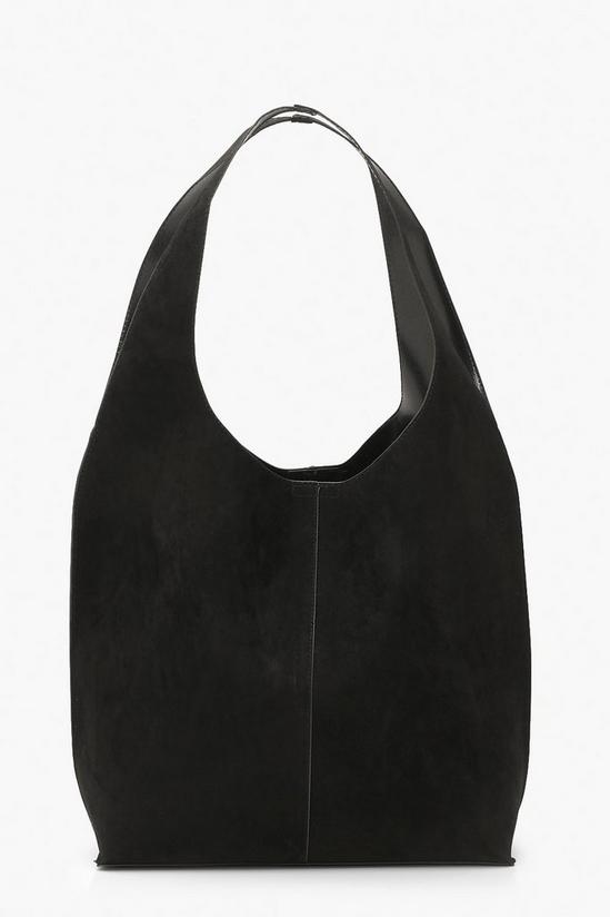 boohoo Suedette Slouch Tote Bag 1