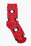 boohoo Christmas Penguin Socks thumbnail 1