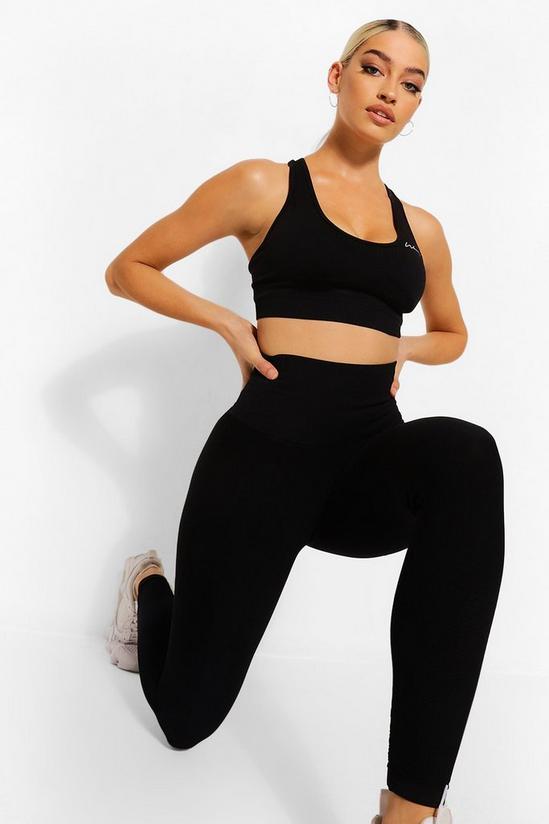 boohoo Fit Supportive Waistband Seamless Sculpt Gym Leggings 3