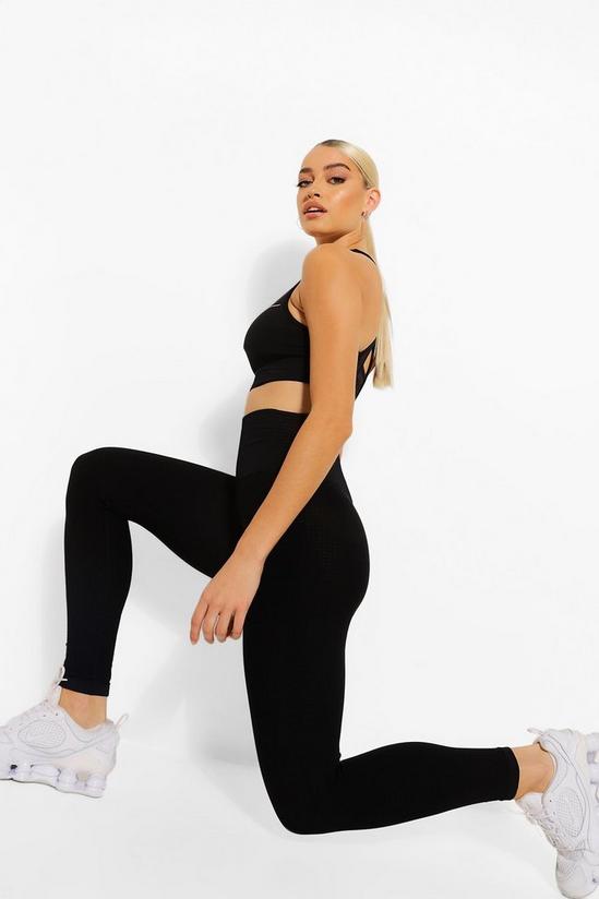 boohoo Fit Supportive Waistband Seamless Sculpt Gym Leggings 4