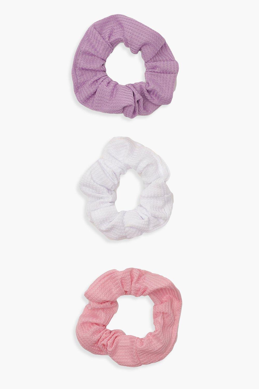 boohoo Women's 3 Pack Scrunchies|pink