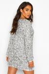 boohoo Sequin Plunge Oversized Shift Party Dress thumbnail 2