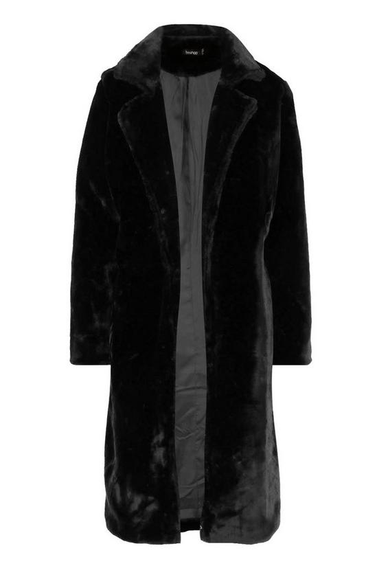 boohoo Textured Faux Fur Belted Coat 3