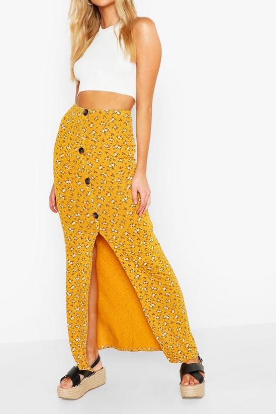 boohoo Floral Ditsy Button Through Skirt 4