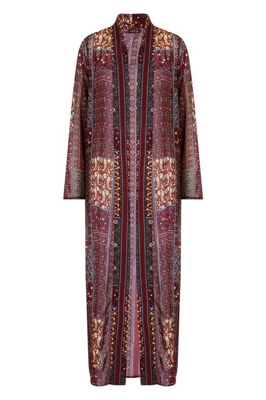 boohoo Woven Paisley Longline Kimono 3