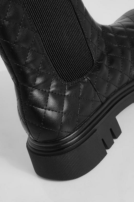 boohoo Quilted Chelsea Boots 5