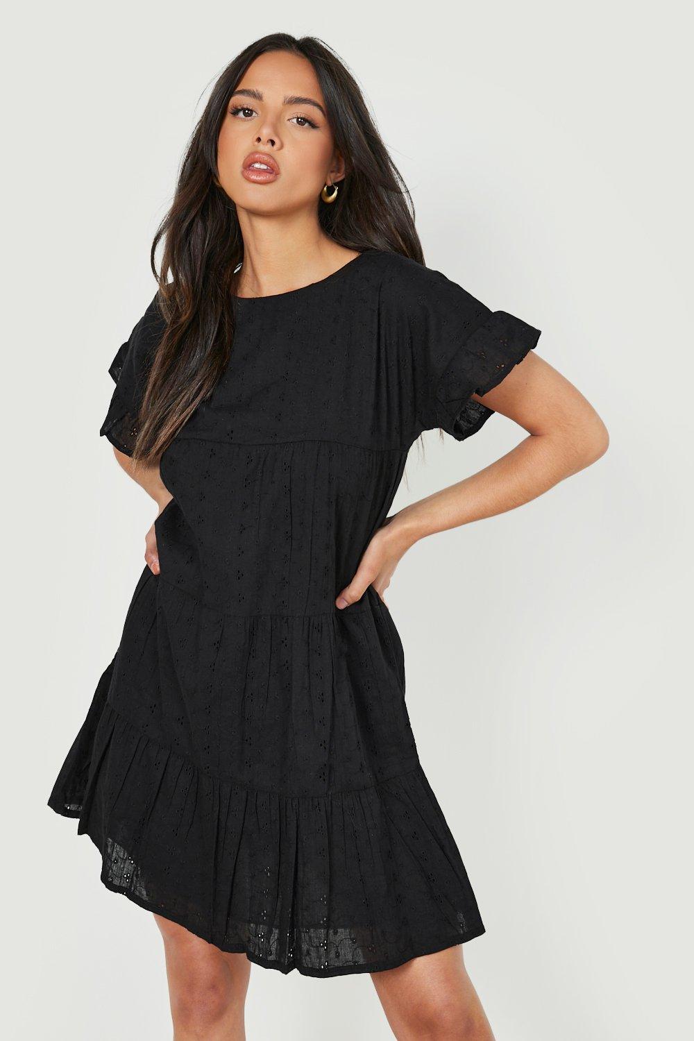Broderie Tiered Smock Dress