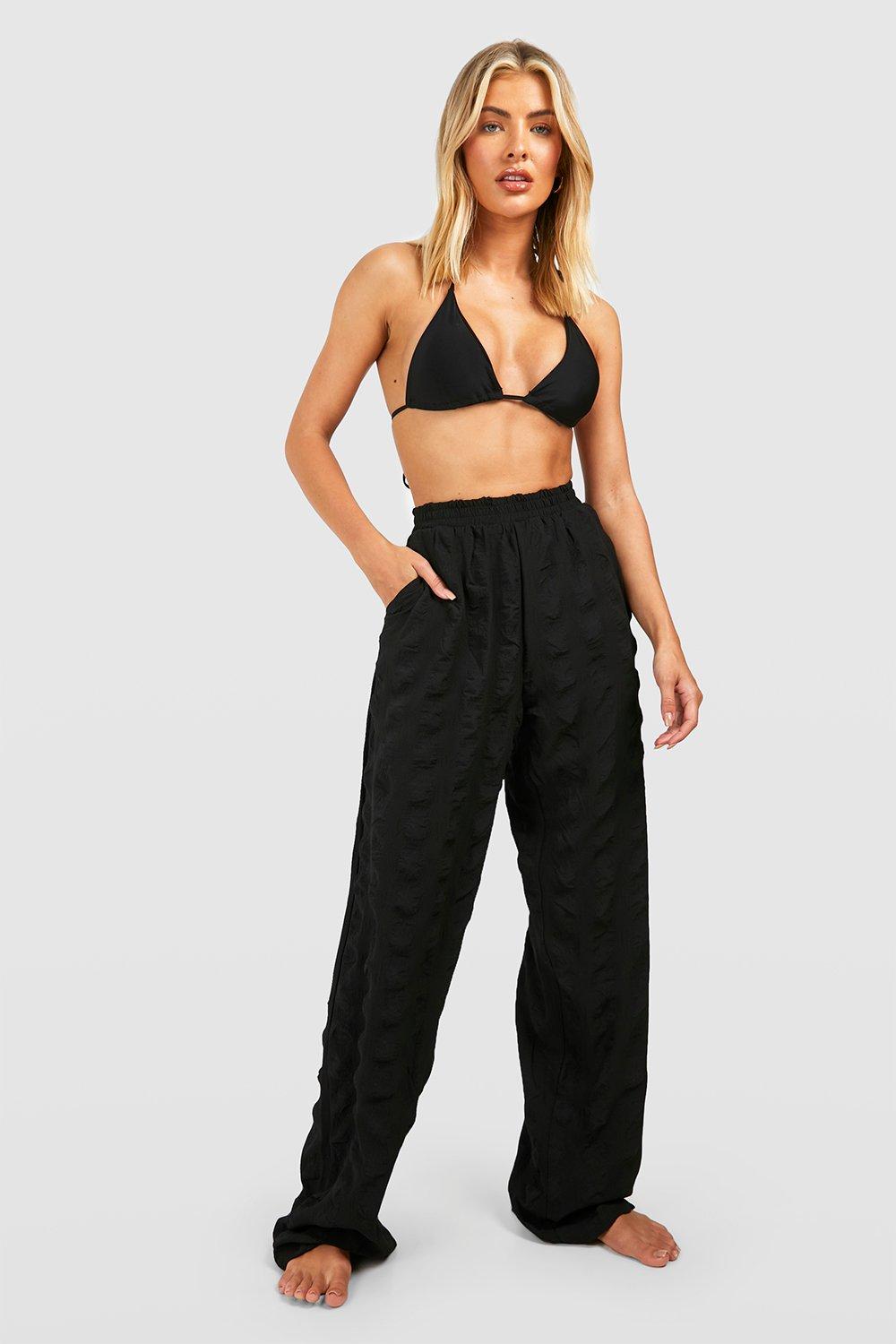 Textured Crinkle Beach Trousers