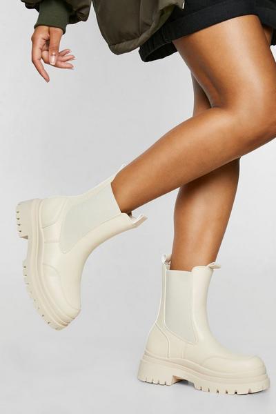 Chunky Wave Sole Chelsea Boots