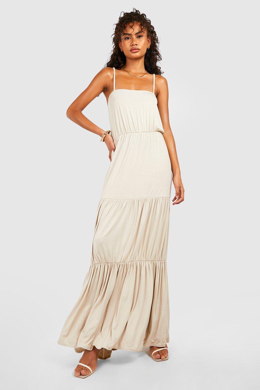 Strappy Tiered Maxi Dress