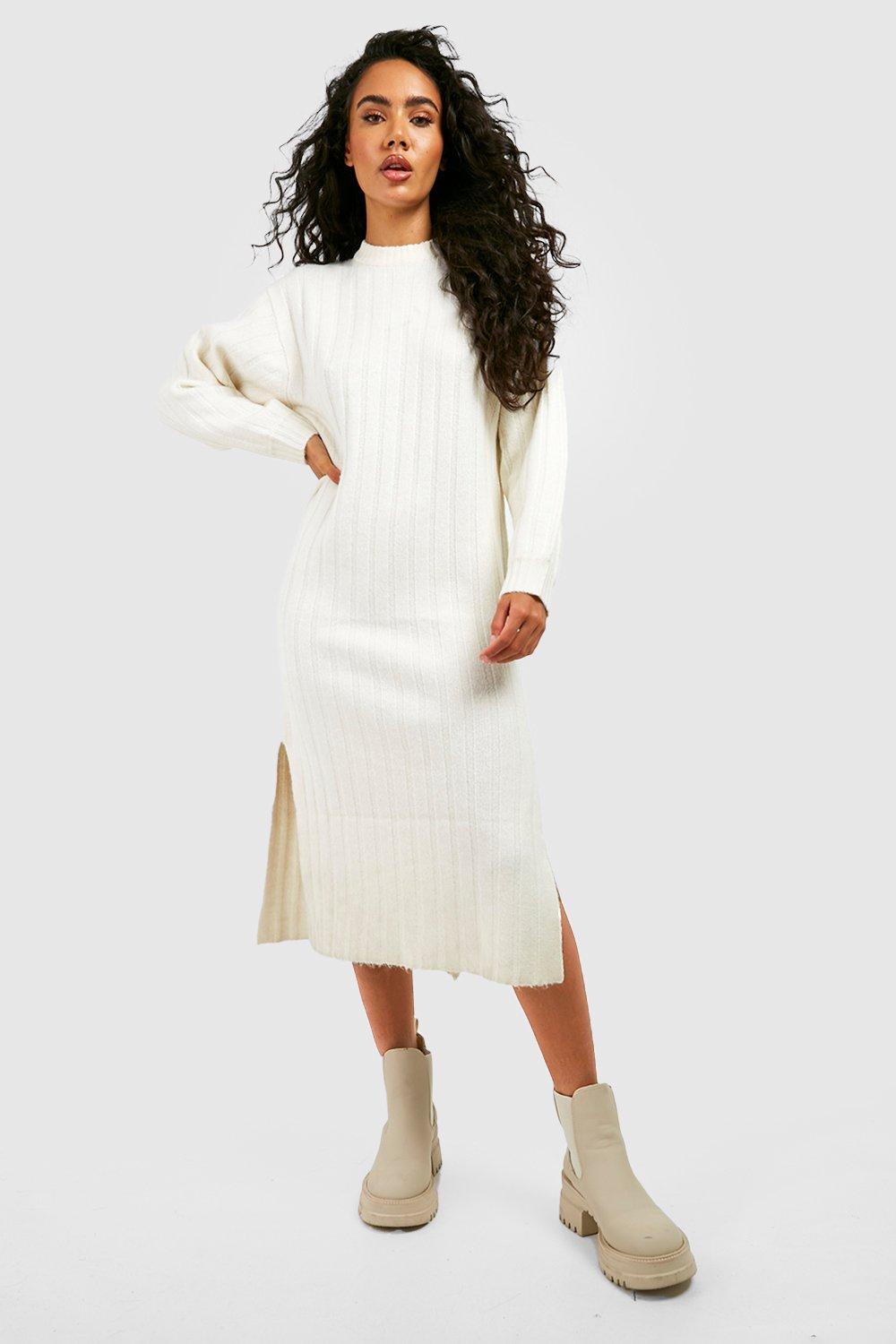Chunky Rib Soft Knitted Midi Dress