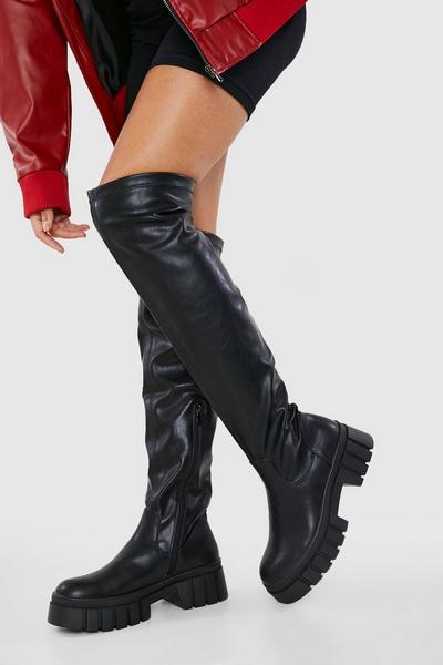 Over The Knee Chunky Sole  Boots