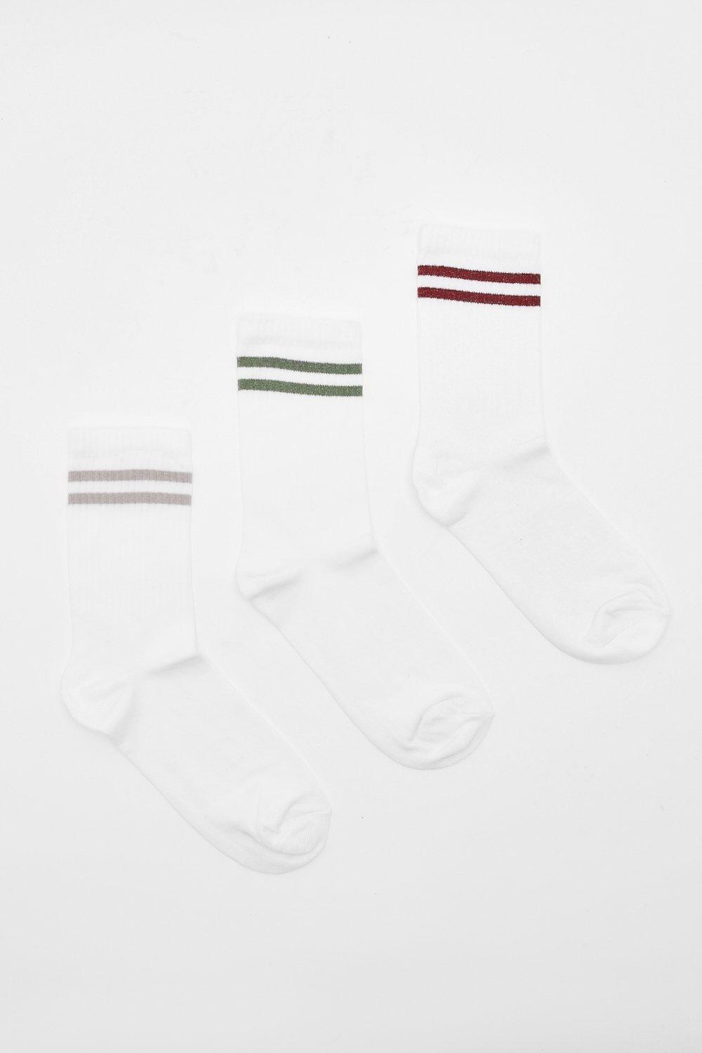 3 Pack Stripe Sports Socks