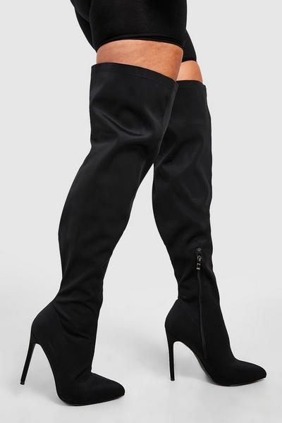 Wide Calf Over The Knee Stiletto Boots