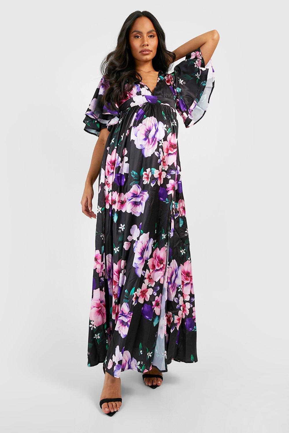 Maternity Occasion Floral Maxi Dress