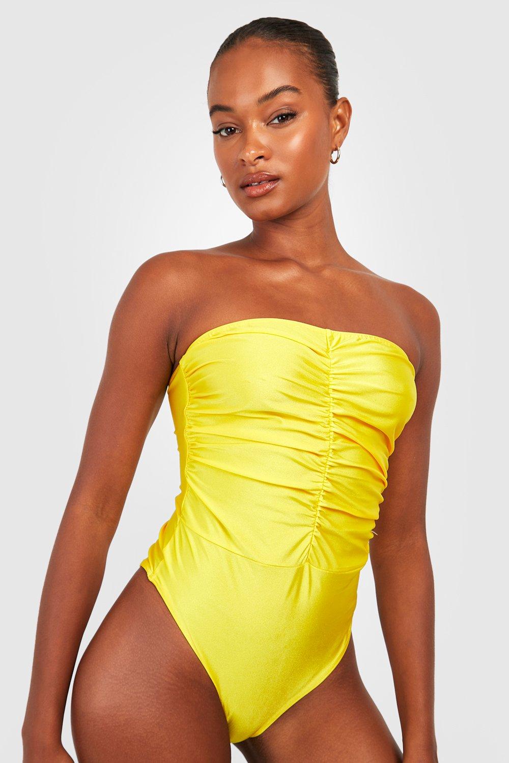Tall Bandeau Ruched Front Swimsuit