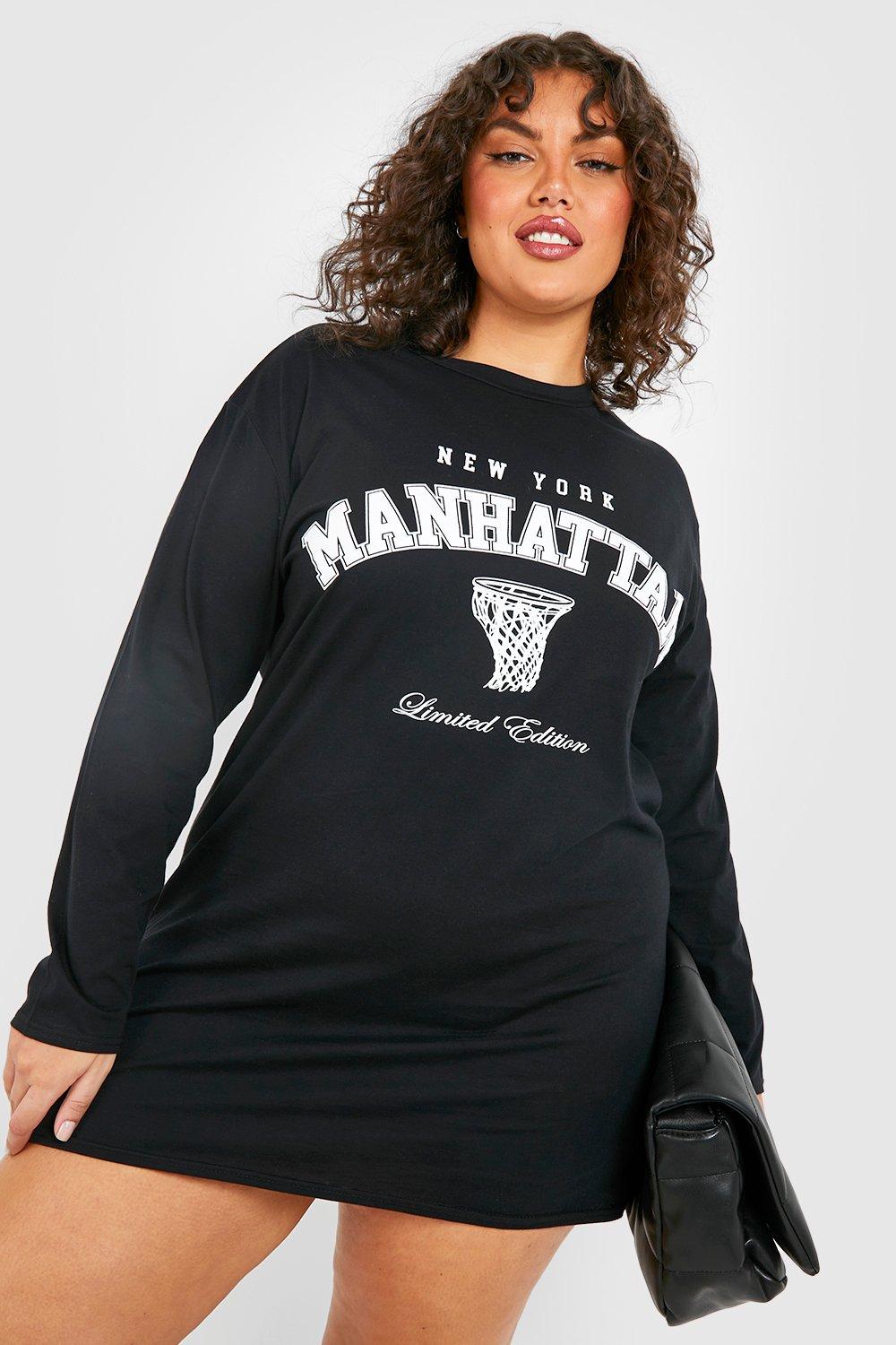 Plus Manhattan Printed T-shirt Dress