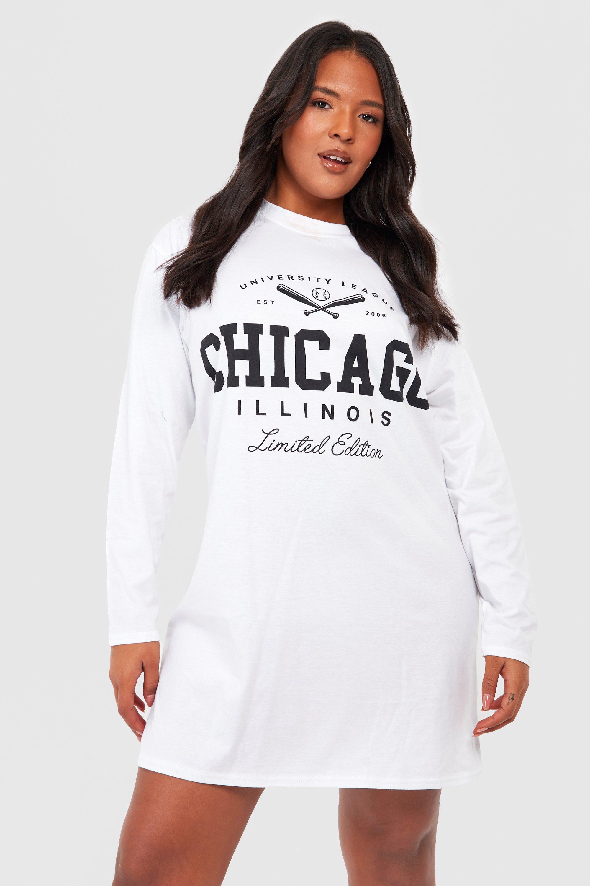 Plus Chicago Printed T-shirt Dress
