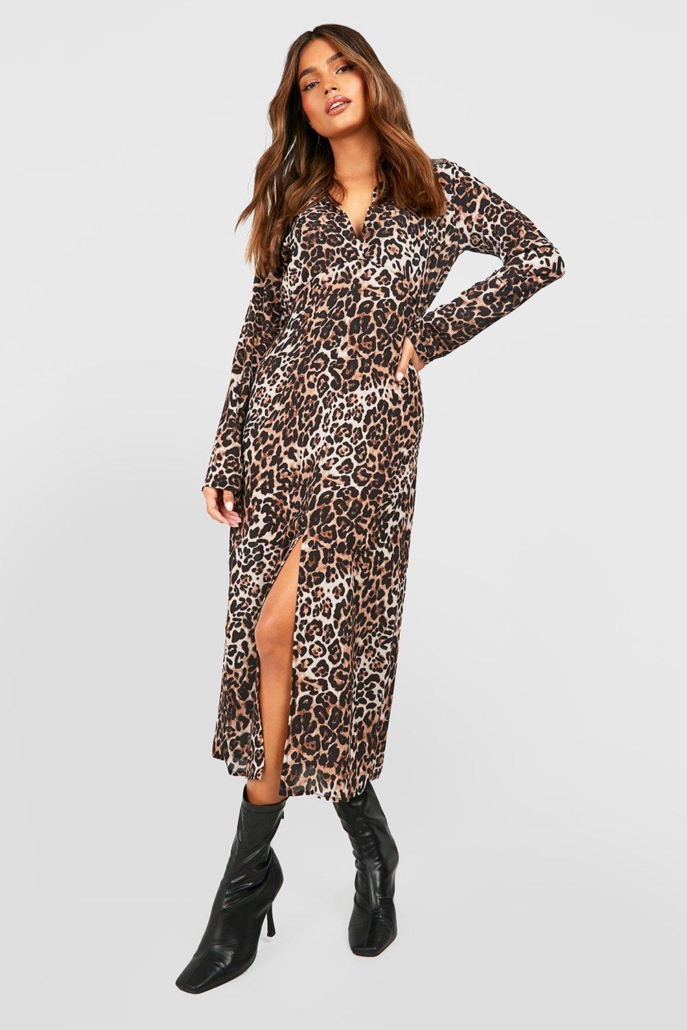 Leopard Midaxi Shirt Dress