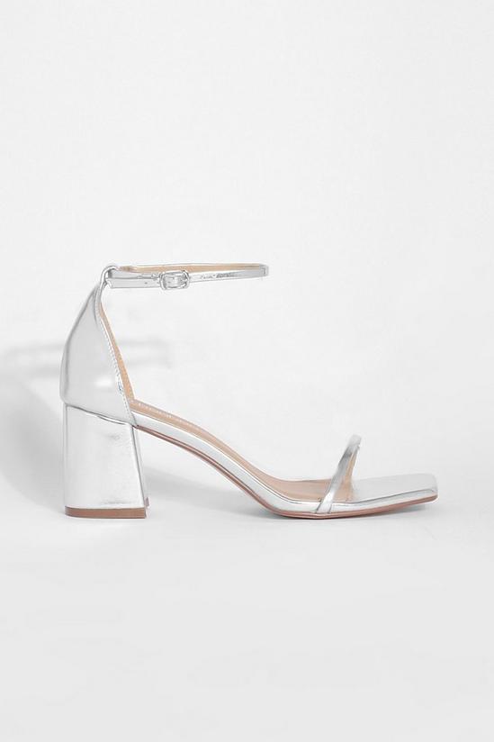 boohoo Wide Fit Barely There Low Block Heel 2