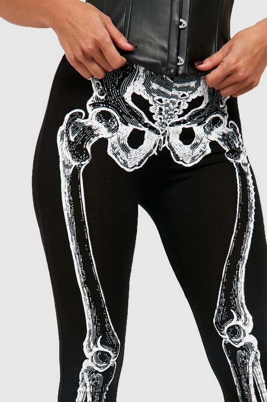 Halloween Skeleton Printed High Waisted Leggings