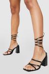 boohoo Wide Fit Crossover Lace Up Block Heels thumbnail 2