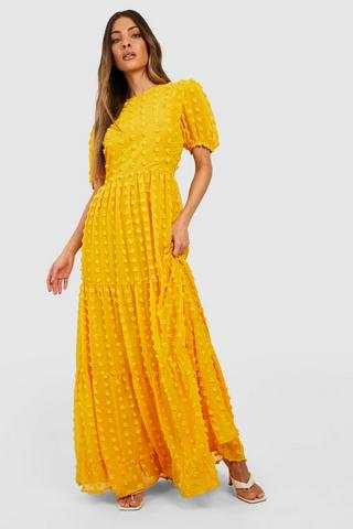 Product Dobby Chiffon Tiered Maxi Dress orange