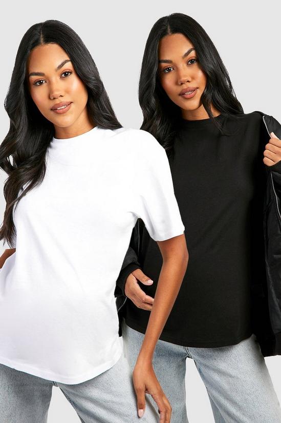 boohoo Maternity Basic Oversized T-shirt 2 Pack 1