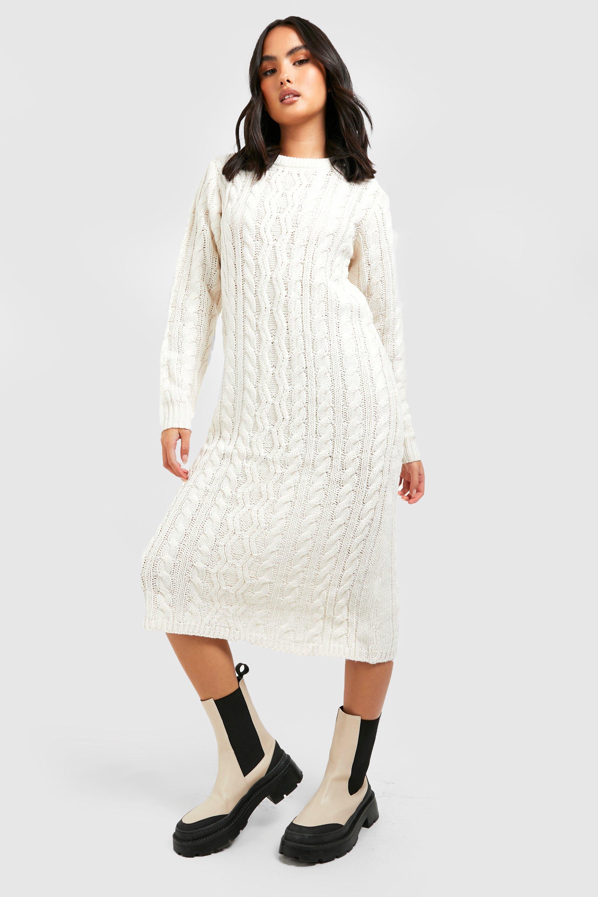 Cable Knit Midi Dress