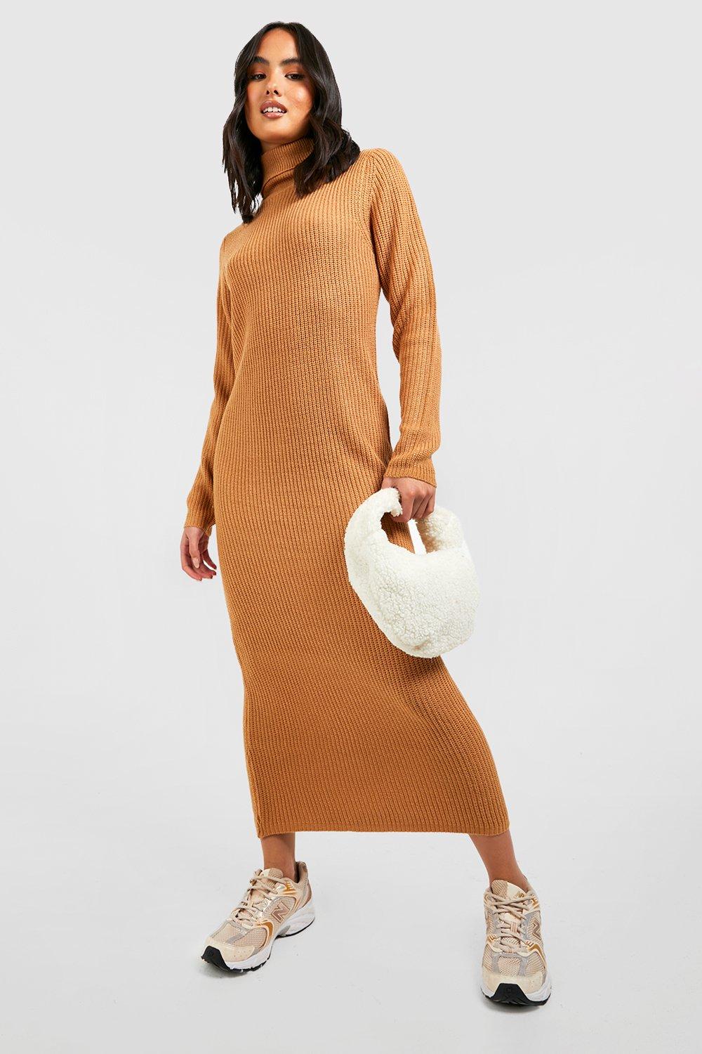 Basic Roll Neck Midaxi Knitted Dress