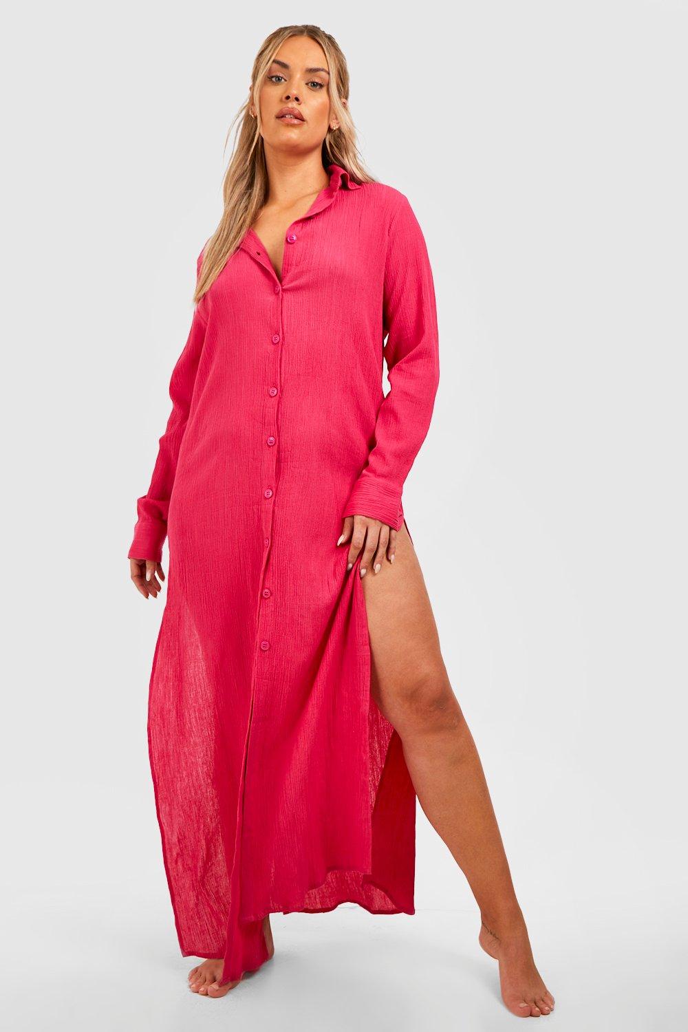 Plus Cheesecloth Maxi Beach Cover Up