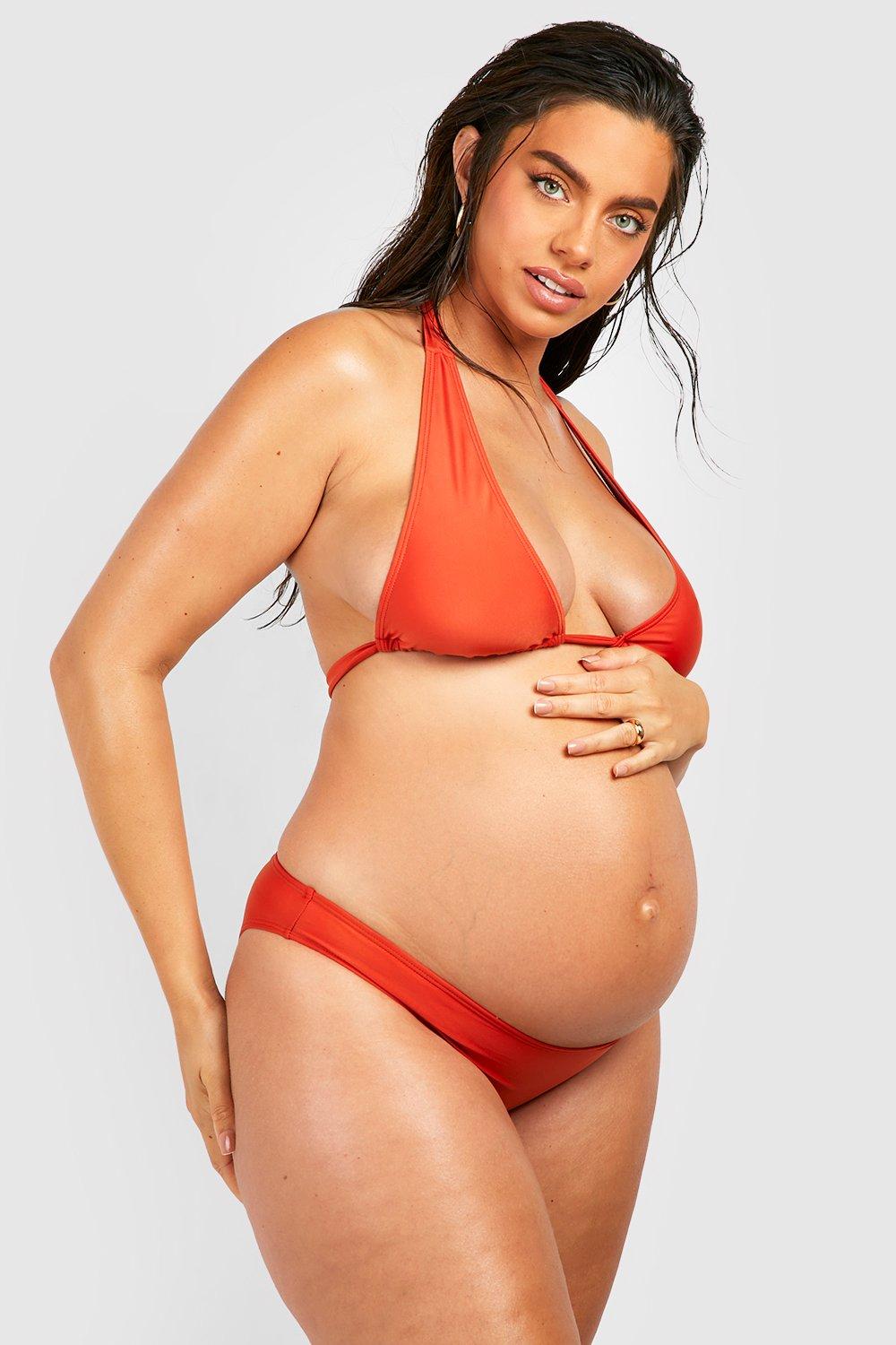 Maternity Deep Side Fixed Bikini Brief