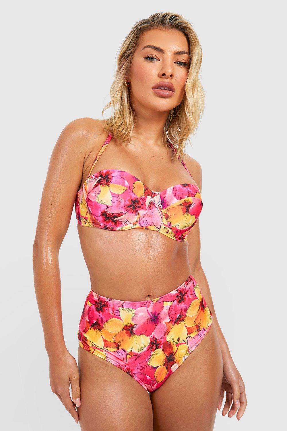 Tropical High Waisted Bikini Brief