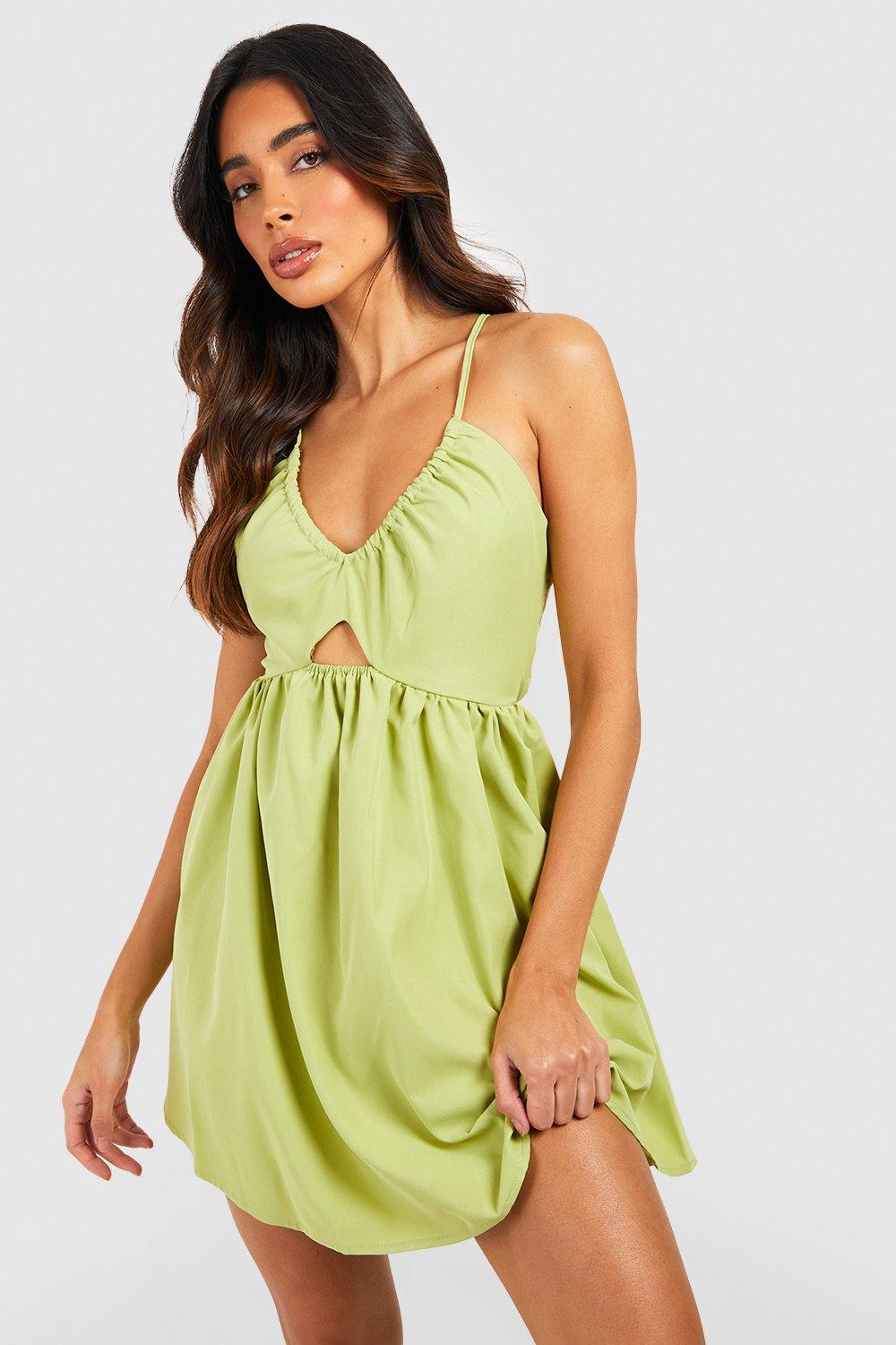 Cut Out Strappy Skater Dress