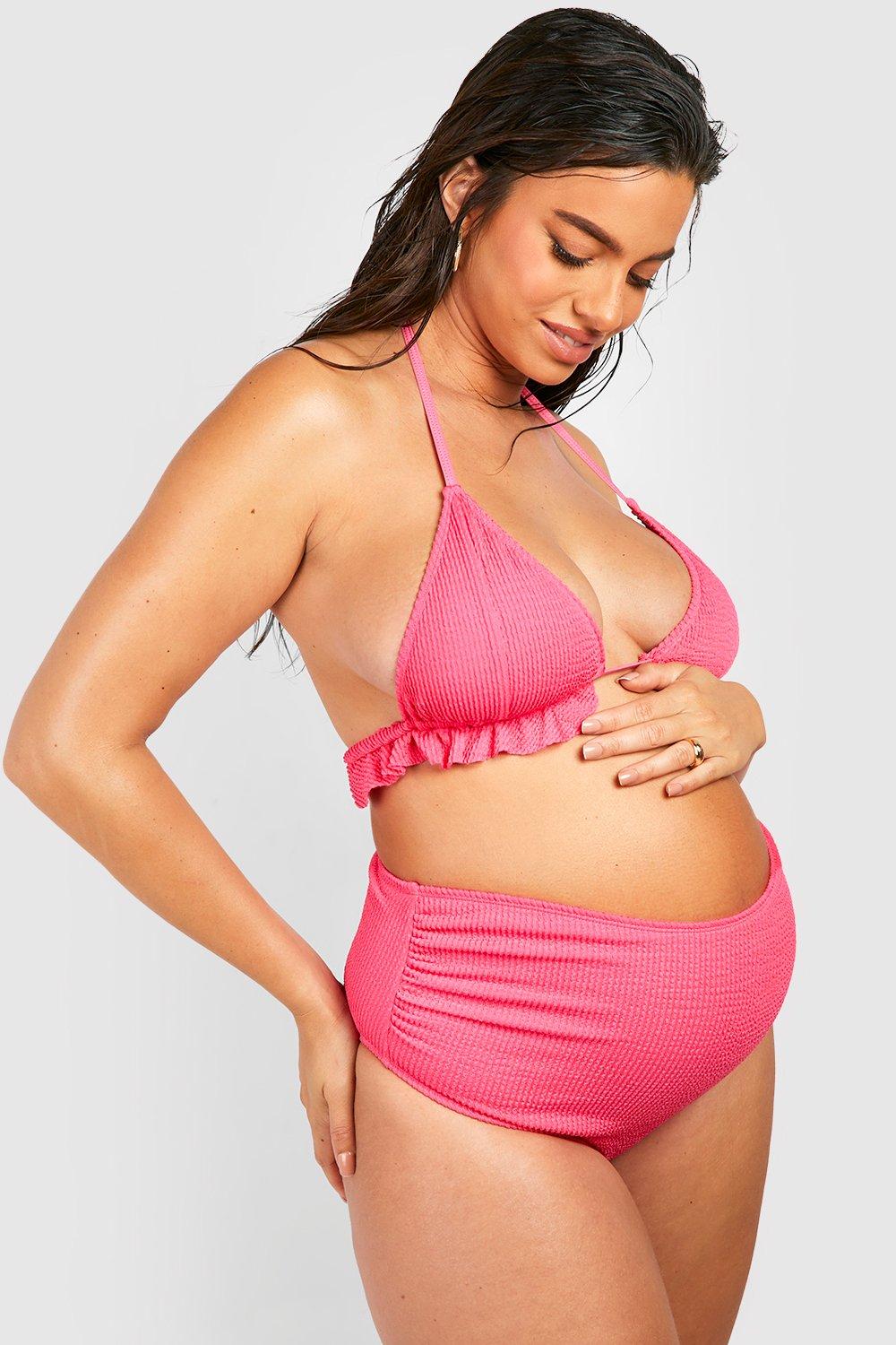 Maternity Crinkle Frill Detail Bikini
