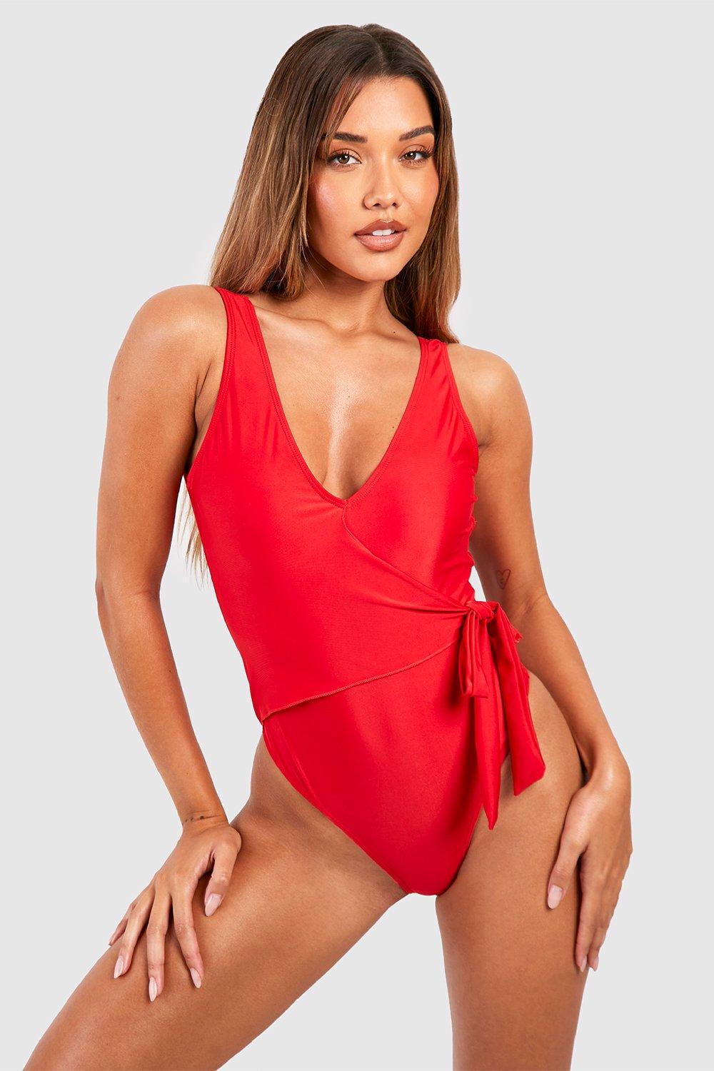 Fuller Bust Tummy Control Wrap Swimsuit