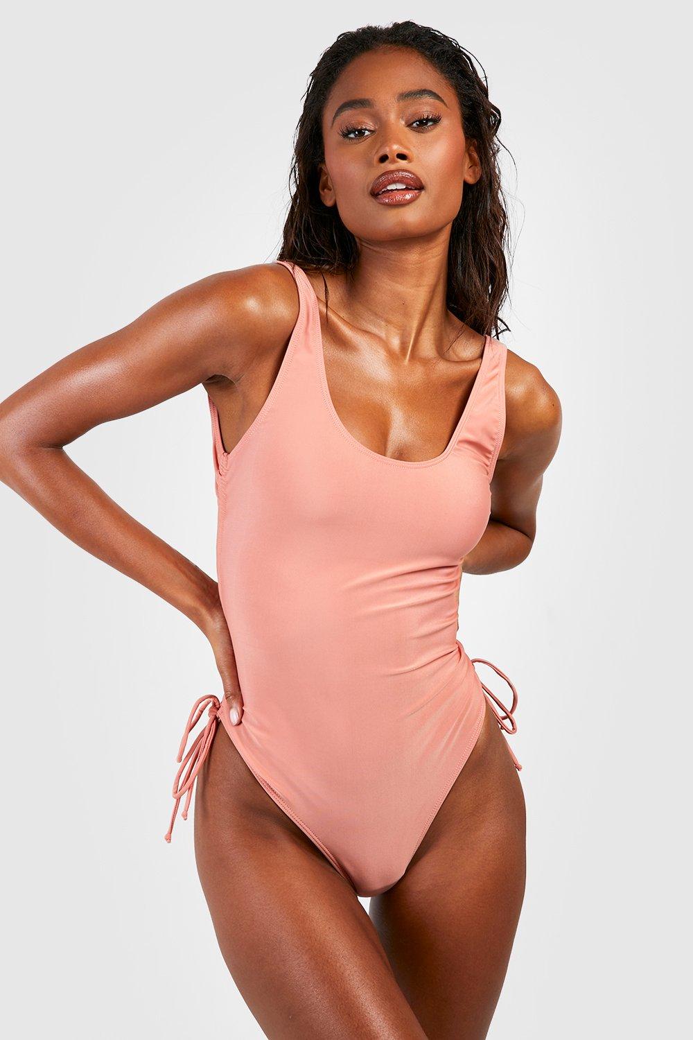 Ruched Sides Scoop Swimsuit
