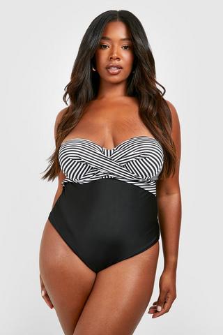 Buy Boohoo Tummy Control O Ring Scoop Swimsuit In Black