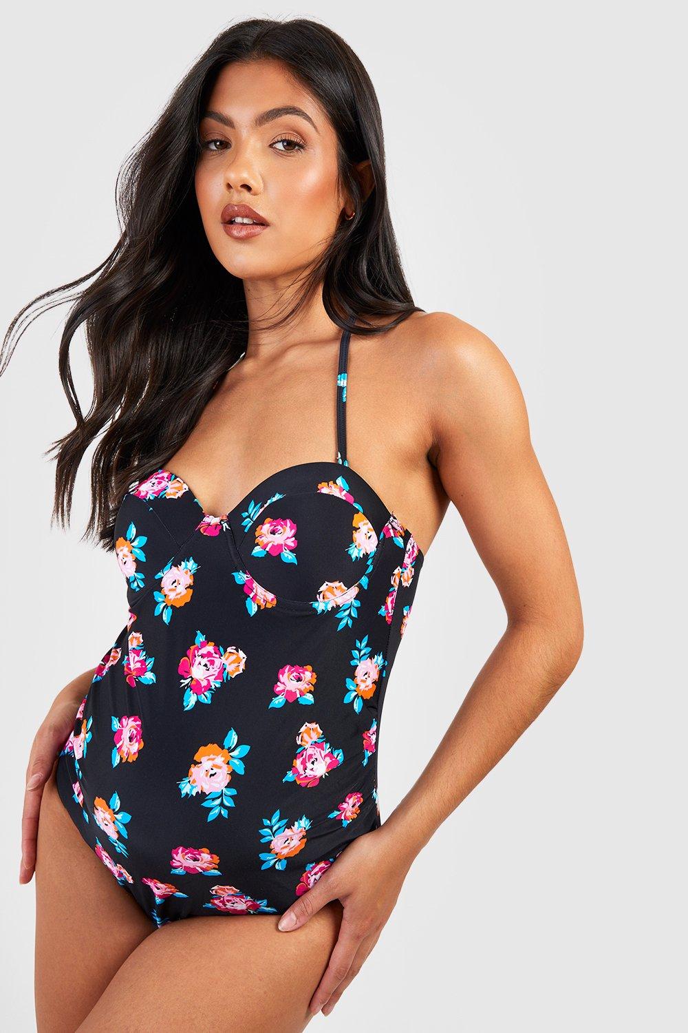 Maternity Floral Strap Swimsuit