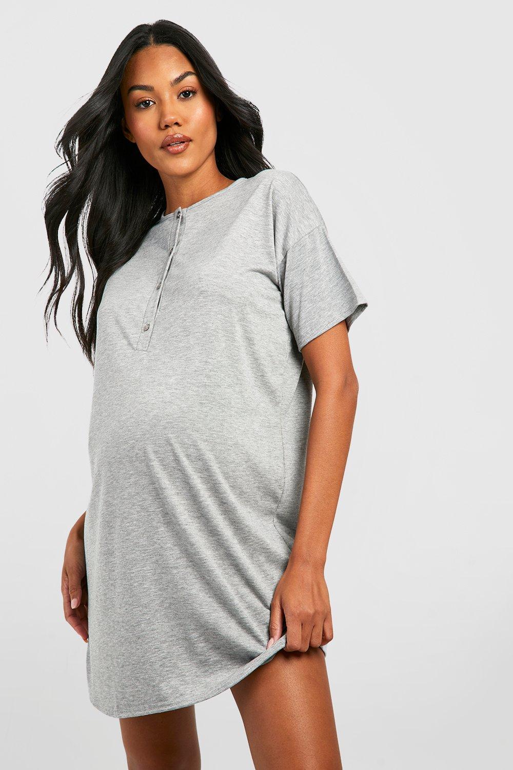 Maternity Button Front Slouchy Nightie