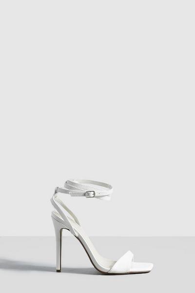 Wide Fit Strappy Ankle Barely There Stiletto Heel