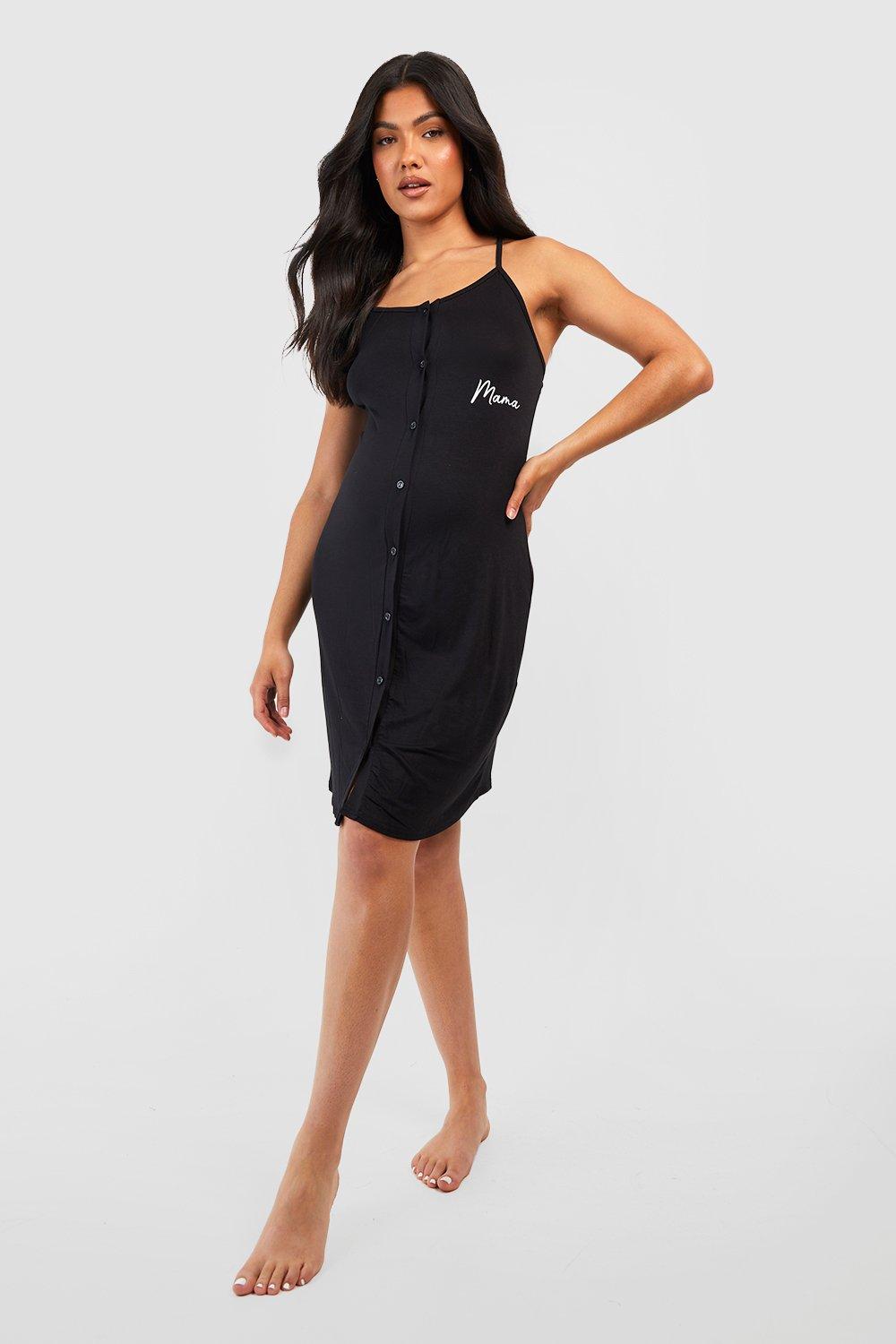 Maternity Strappy Mama Button Front Nightie