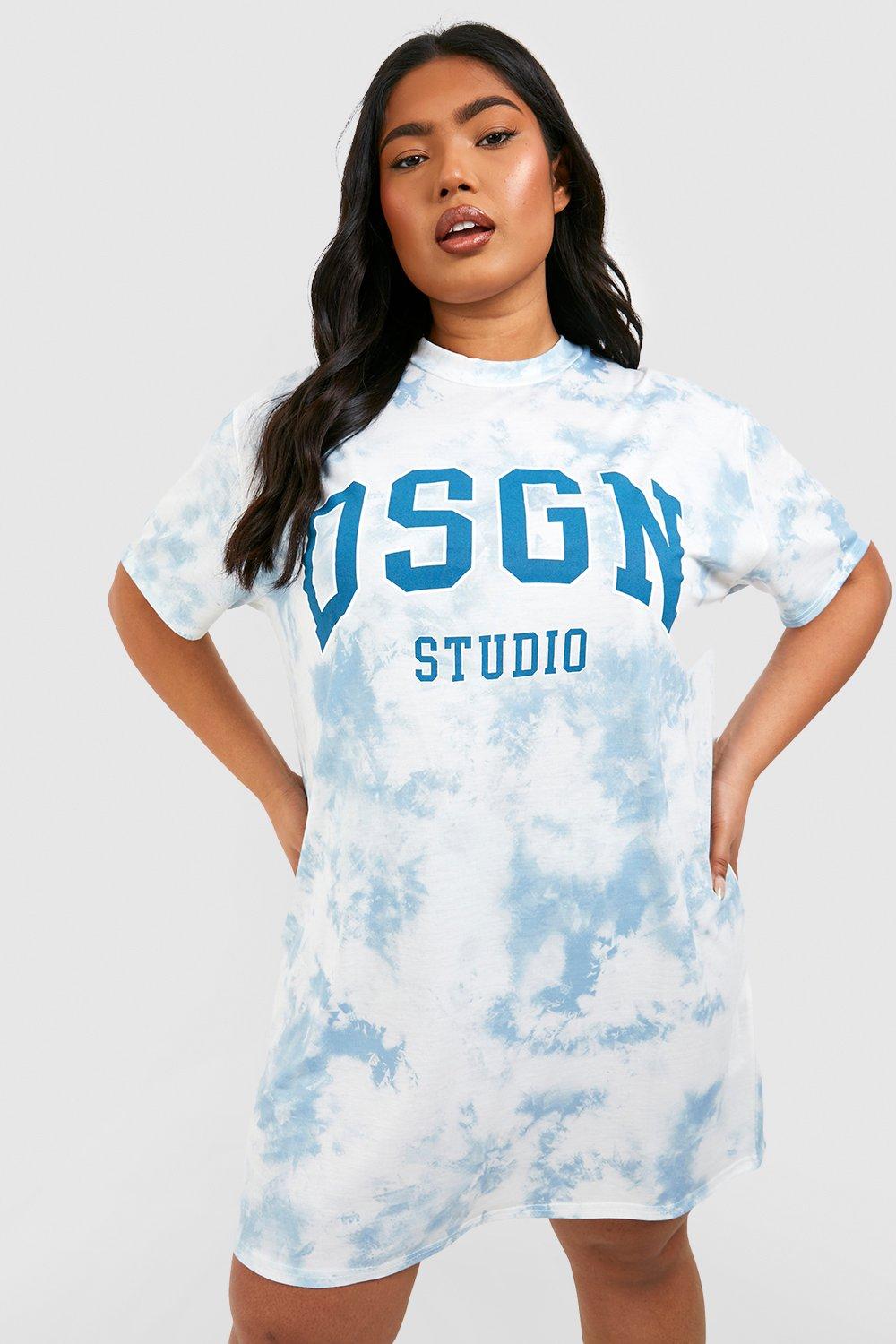 Plus Tie Dye Dsgn Studio T-shirt Dress
