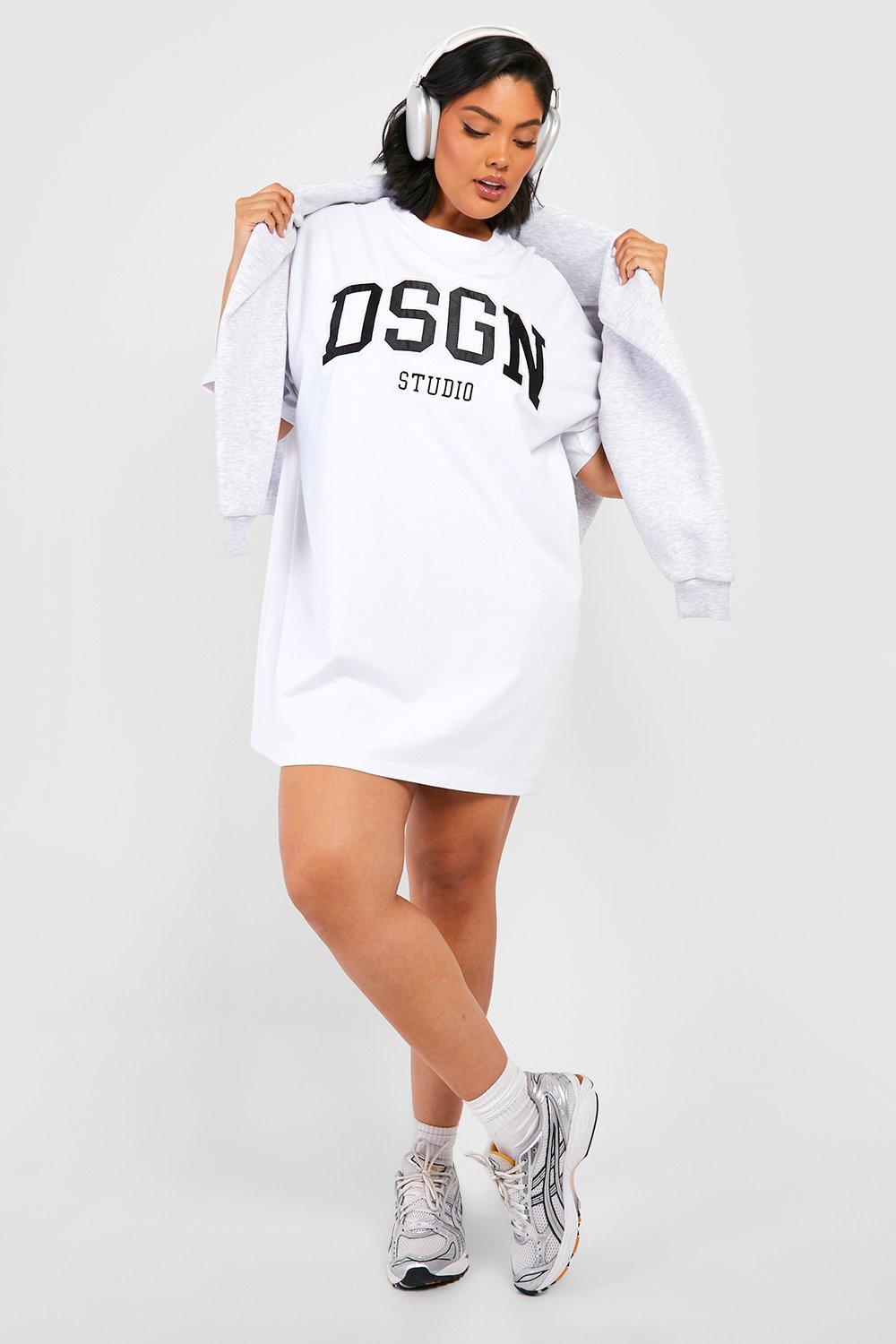 Plus Applique Dsgn Studio Oversized T-shirt Dress