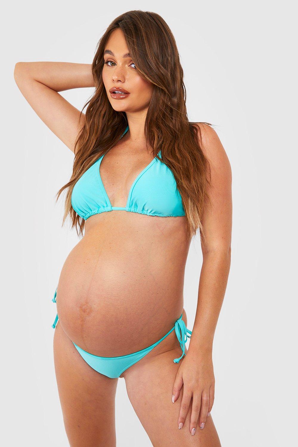 Maternity Basic Tie Side Bikini