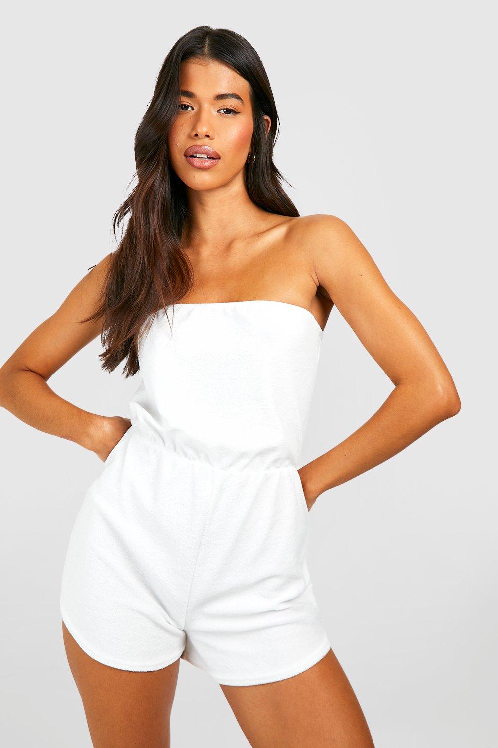 Tall Towelling Bandeau Playsuit